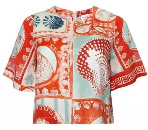 NEW HUNTER BELL women's maeve top in lost at sea